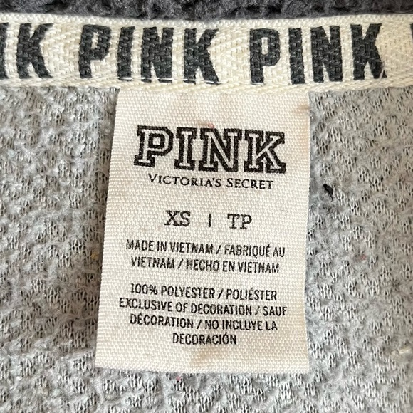 Victoria’s Secret Light Blue Sherpa Quarter-Zip Fleece Size: XS - Picture 5 of 5